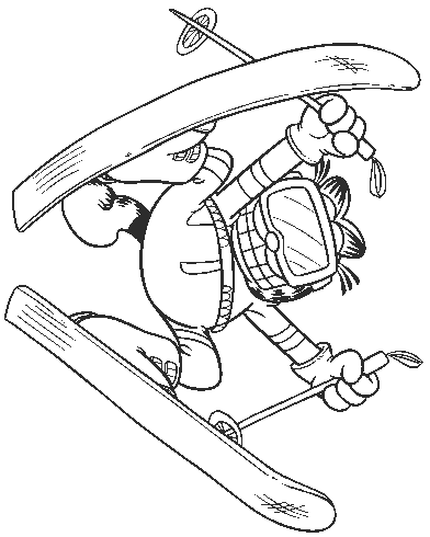 Plansa de colorat cu Garfield 7 18
